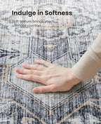 AMADA HOMEFURNISHING 9x12 Washable Area Rug, Low-Profile Large Area Rug - Image 6