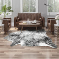 AROGAN Western Decor Faux Fur Cowhide Rug, 4 x 3 Feet Premium Animal Skin Cow by AROGANAREARUG