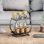 Bathroom Counter Organizer, 2-Tier Black Perfume Organizer Dresser
