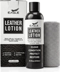 Eagle Leather Jacket Conditioner- Leather Lotion with Cloth for Boots, Jackets, Purses, Handbags & Bags – Lanolin & Natural Oils to Clean, Condition, Restore & Protect All Leather Colors