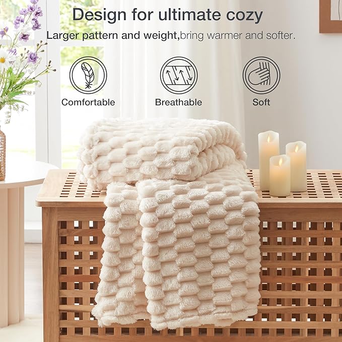 EXQ Home Fleece Throw Blanket for Couch and Bed, 3D Imitation Large Turtle - Image 3