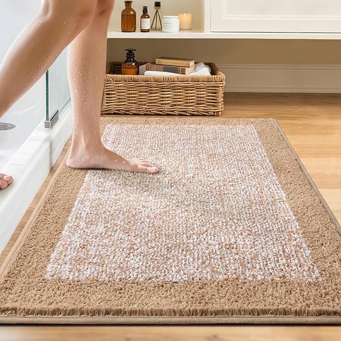 48x32 Large Bathroom Rugs Washable Non Slip, Soft Absorbent Quick Dry Mats - Image 2