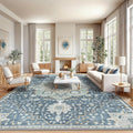 AMADA HOMEFURNISHING 10x14 Washable Area Rug, Low-Profile Large Area Rug by AMADAHOMEFURNISHING