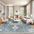 AMADA HOMEFURNISHING 10x14 Washable Area Rug, Low-Profile Large Area Rug by AMADAHOMEFURNISHING