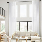 Nanspring White Linen Curtains 216 Inches Long - Image 7