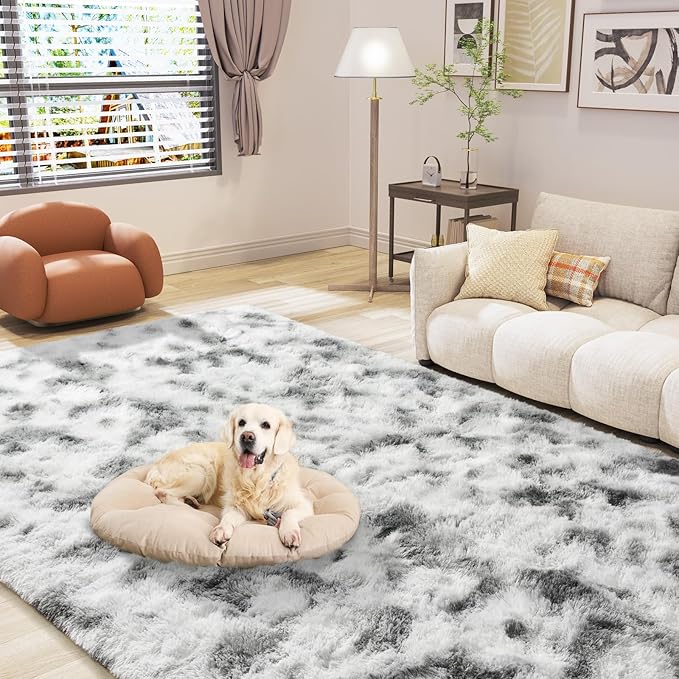 LOCHAS Ultra Soft Indoor Modern Area Rugs 8 x10, Fluffy Living Room Carpets - Image 3