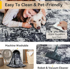 Washable Area Rugs 6'x9' Non-Slip Modern Abstract Soft - Image 4