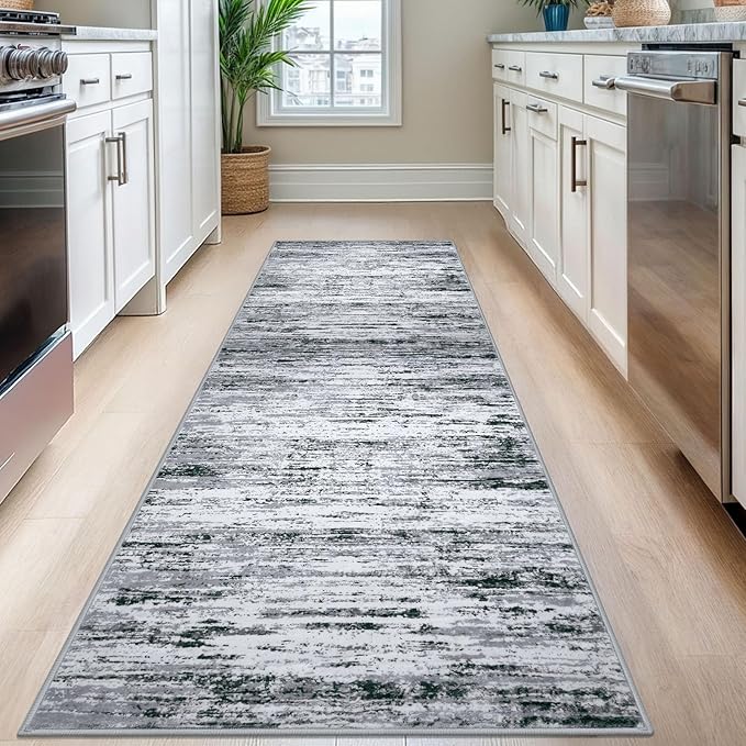 Lansny Modern Abstract Runner Rug 2.6x8 - Image 2