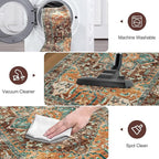 Yamaziot 6FT Round Washable Area Rug, Non-Slip Boho Circle Rugs - Image 4
