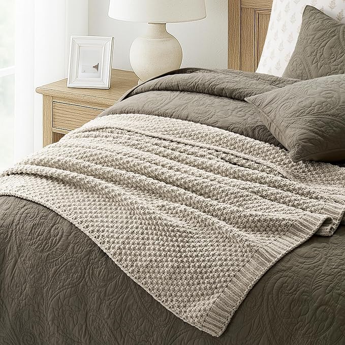 EVERGRACEHOME Chunky Chenille Knit Throw Blanket - Image 4