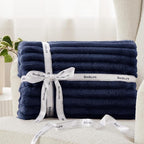 Bedsure GentleSoft Navy Blue Fleece Blanket - Image 9