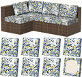 8Pcs Stretch Patio Cushion Covers, Outdoor Couch & Sofa Replacement Slipcovers by VORSHAPE