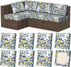 8Pcs Stretch Patio Cushion Covers, Outdoor Couch & Sofa Replacement Slipcovers by VORSHAPE