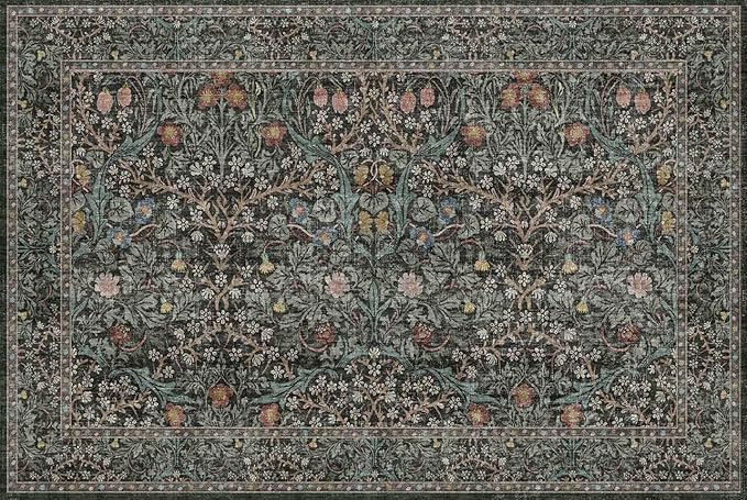 Dark Green Washable Entry Rug - Image 8