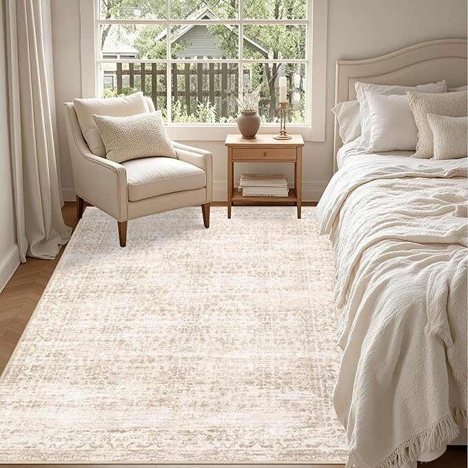 3x5 Area Rugs Living Room Rug: Washable Vintage Boho Rug No Slip Stain - Image 2