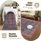 Washable Area Rug 4' x 6' Vintage Traditional Persian Mat - Image 7