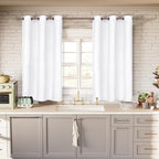 BGment White Curtains 45 Inches Length - Image 2