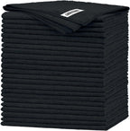 FIXSMITH Black Microfiber Cleaning Cloth -Pack of 24, Highly Absorbent Cleaning Rags, 16"X12" All Purpose Cleaning Towels for Housekeeping, Kitchen, Car, Lint Free and Reusable Microfiber Towels