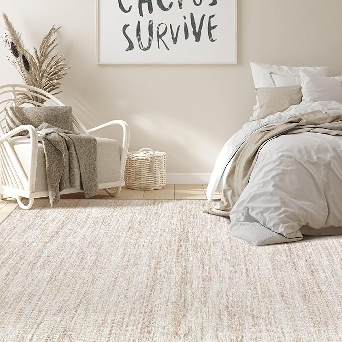 Nakagishi 6X9 Area Rugs Living Room: Washable Large Vintage Rug Neutral - Image 7