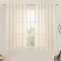 LAMIT Beige Linen Curtains 45 Inches Long by LAMIT