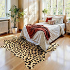 AROGAN 5.2 x 6.2 Ft Faux Leopard Rug, Premium Animal Skin Cheetah Hide Rug - Image 3