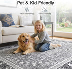 Lofus 5x7 Area Rugs for Living Room, Machine Washable Non-Slip Area Rug - Image 8