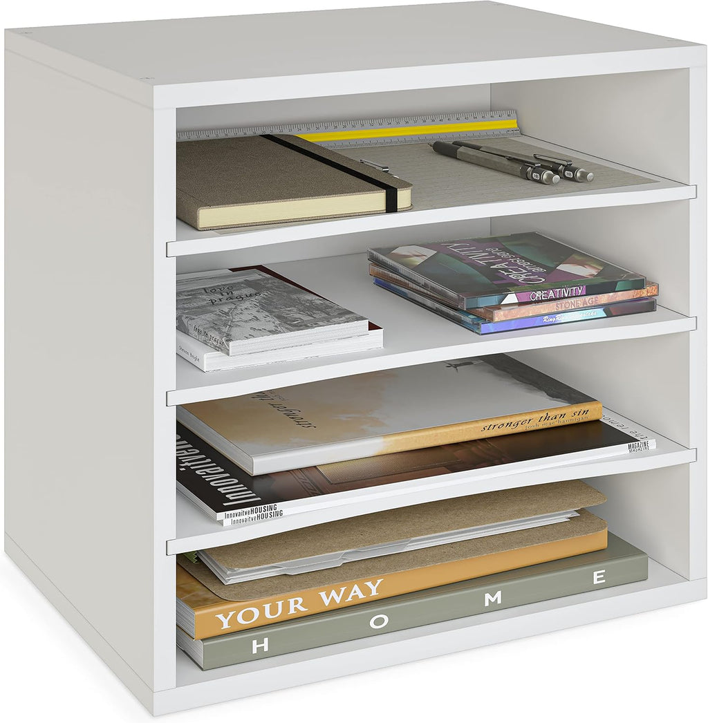 Ballucci 4 Tier File Organizer File Holder, Desk Storage, Letter Paper Tray
