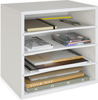 Ballucci 4 Tier File Organizer File Holder, Desk Storage, Letter Paper Tray