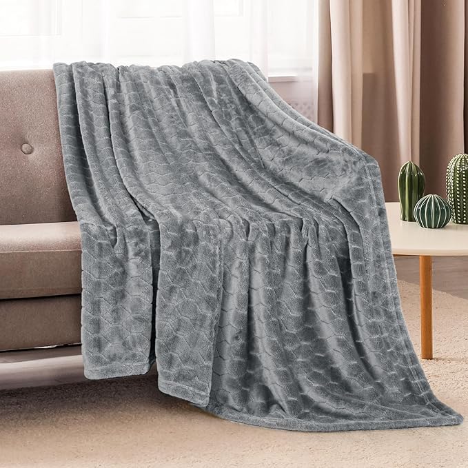TOONOW Fleece Bed Blanket Queen Size 90x90 inches, Super Soft Fluffy Fuzzy - Image 3