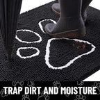 Smiry Dog Door Mat for Muddy Paws, Absorbent Dirt Trapper Non Slip Quick Dry - Image 2