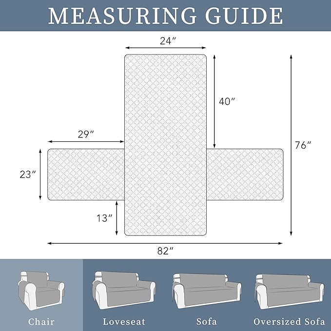 ISSUNTEX Double Protection 100% Waterproof Sofa Covers - Image 6