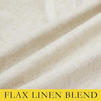 NICETOWN Natural Full Blackout Boho-Chic Linen Curtains 90 inch Long 2 Panels - Image 8