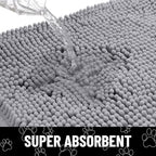 Smiry Dog Door Mat for Muddy Paws, Absorbent Dirt Trapper Non Slip Quick Dry - Image 5