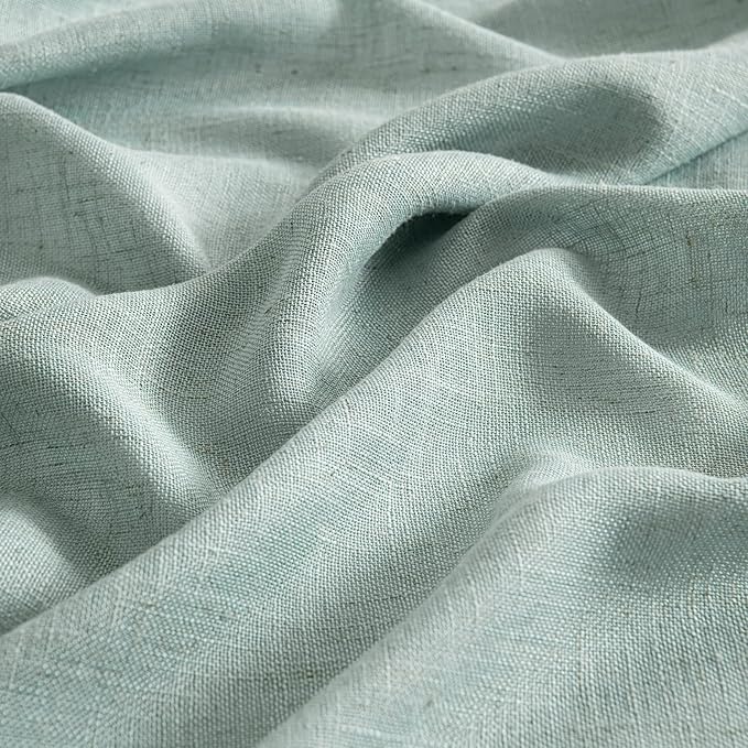 MIULEE Sea Green Linen Curtains 96 Inch Long - Image 4