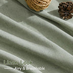 Desert Sage Linen Curtains for Living Room 94 Inches Long Light Filtering Semi - Image 4