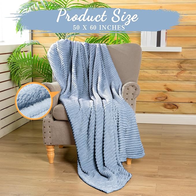 Buryeah 12 Pcs Flannel Throw Blanket Bulk 50 x 60 in Sleepover Blanket Outdoor - Image 2