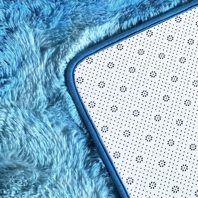 Large Shag Area Rugs 5 x 8, Tie-Dyed Plush Fuzzy Rugs - Image 5