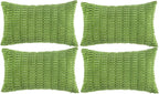 Fancy Homi 4 Packs Boho Lime Green Decorative Throw Pillow Covers 12x20 Inch by Fancy+Homi