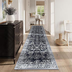 Yamaziot Washable Runner Rug 2x12 – Non Slip Boho Floral Hallway Runner Rug - Image 2