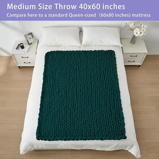 Bigacogo Chunky Knit Throw Blanket - Image 5