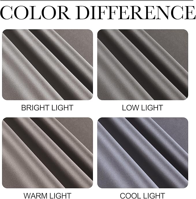 NICETOWN Chrome Gray Blackout Curtains 84 inches Long - Image 5