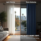 Deconovo Blackout Curtains, Thermal Insulated, W42 x L84 2 Panels, Back Tab - Image 3