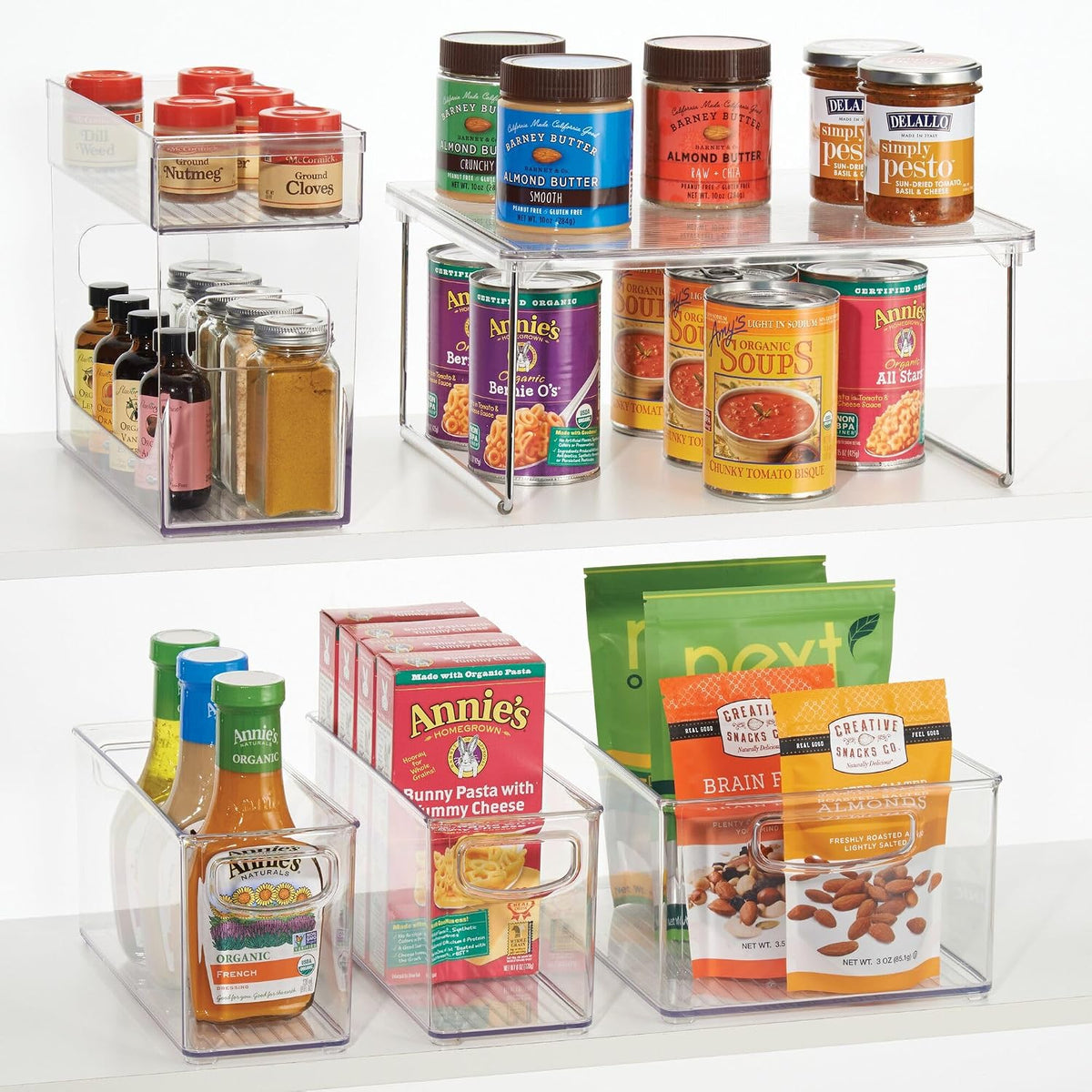 iDesign Stackable Storage Bin with Handles, Clear