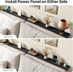 Kitstorack 76.9" Narrow Console Table with Power Outlet for Living Room