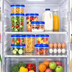 16 Pack 16 oz Reusable Freezer Storage Containers with Twist Top Lids