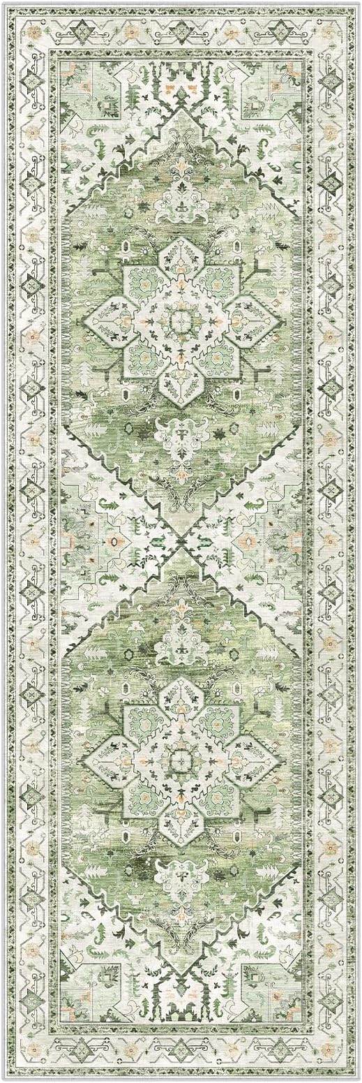 Yamaziot Washable Runner Rug, 2x6 Non-Slip Boho Vintage Hallway Rug Runner - Image 2