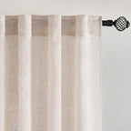 MIULEE Farmhouse Kitchen Curtains 30 Inch Length 2 Panels, Soft Thick Linen - Image 4