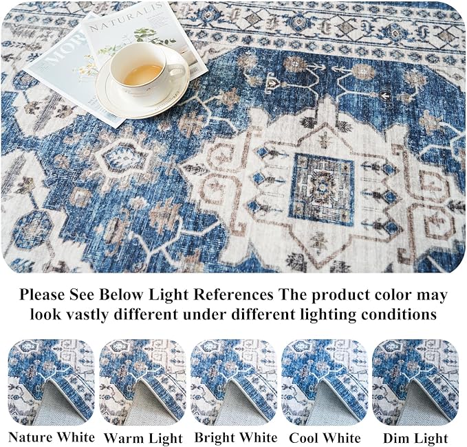 2x4 Non-Slip Entryway Area Rugs: Washable Stain Resistant Kitchen Carpet - Image 9