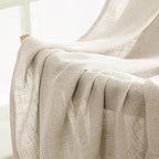 MIULEE Beige Linen Curtains 54 Inch Length 2 Panels - Image 6