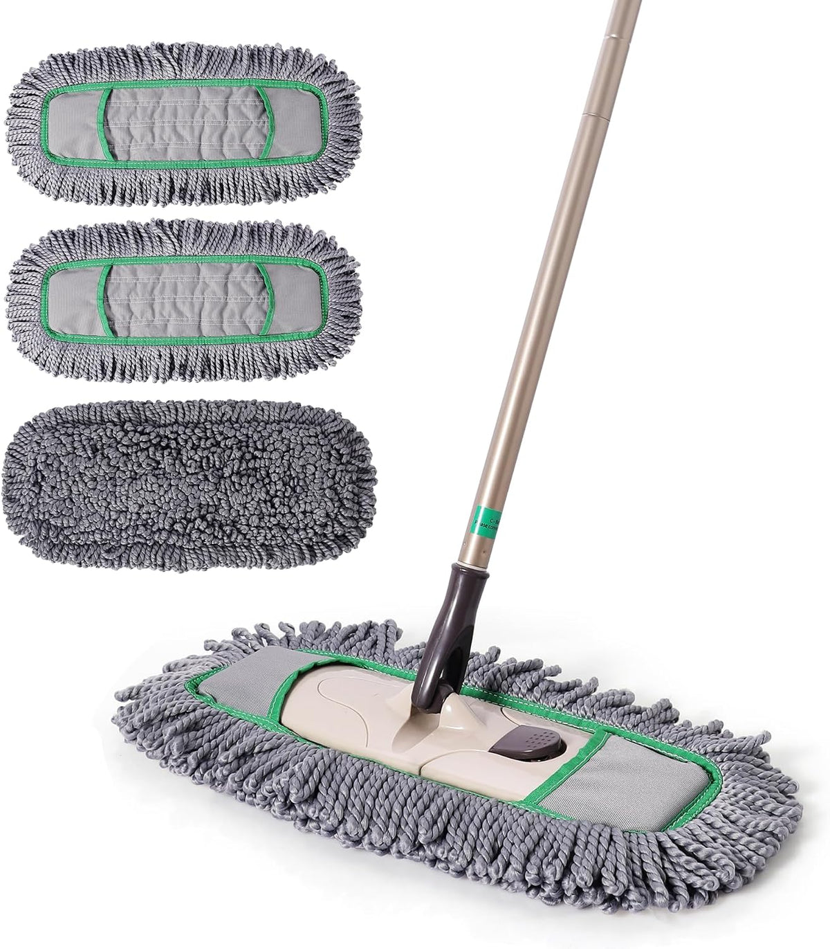 Eyliden Pro Dust Mop for Floor Cleaning, 3 Reusable Microfiber Thicker Pads